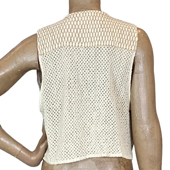 Cotton Plaid Patchwork Waistcoat Vest BOHO Sz L by Speed Limit MPH 262H - Picture 5 of 9